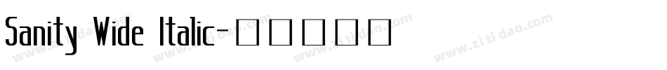 Sanity Wide Italic字体转换